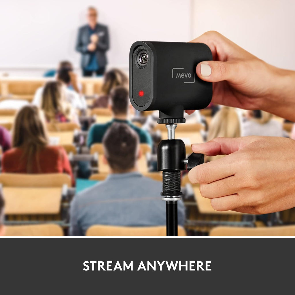 Logitech for Creators Mevo Start - Pack de 3 caméras de streaming sans fil pour la diffusion vidéo HD multicaméra, contrôle et diffusion via smartphone ou Wi-Fi – Présentation
