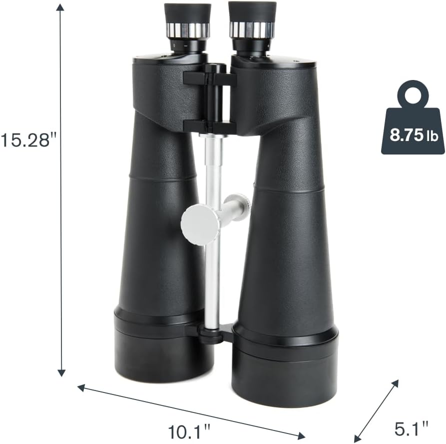 Jumelles Celestron SkyMaster 25x100 – Jumelles à grande ouverture pour l'astronomie du ciel profond et l'observation à longue distance – Optiques multicouches – Adaptateur pour trépied et étui de transport inclus – Présentation