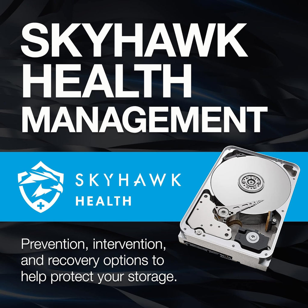 Disque dur interne vidéo Seagate Skyhawk AI 8 To – 3,5 pouces SATA 6 Gb/s 256 Mo de cache pour système de caméra de sécurité DVR/NVR avec services de dépannage internes (ST8000VEZ01) – Présentation