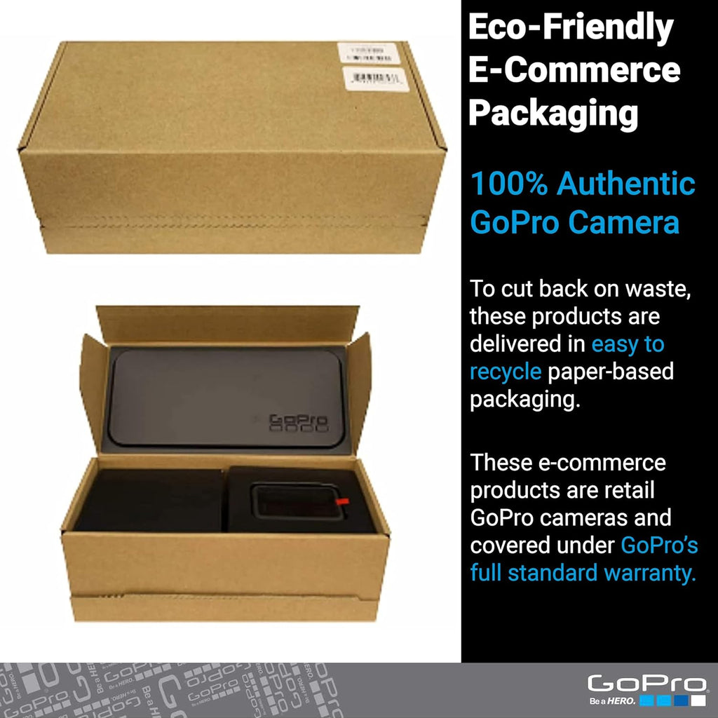 GoPro Hero12 Black - Pack e-commerce - Caméra sportive résistant à l’eau doté de vidéo Ultra HD 5,3K60, photos 27 MP, HDR, capteur d'image 1/1,9", streaming en direct, stabilisation webcam