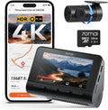 Caméra embarquée 70mai 4K doté de vision avant et arrière, Wi-Fi 6 et GPS intégrés, vision nocturne exceptionnelle, ADAS, écran IPS 3 pouces, mode parking 24h, enregistrement en boucle accéléré doté de carte 128 Go (A800SE)