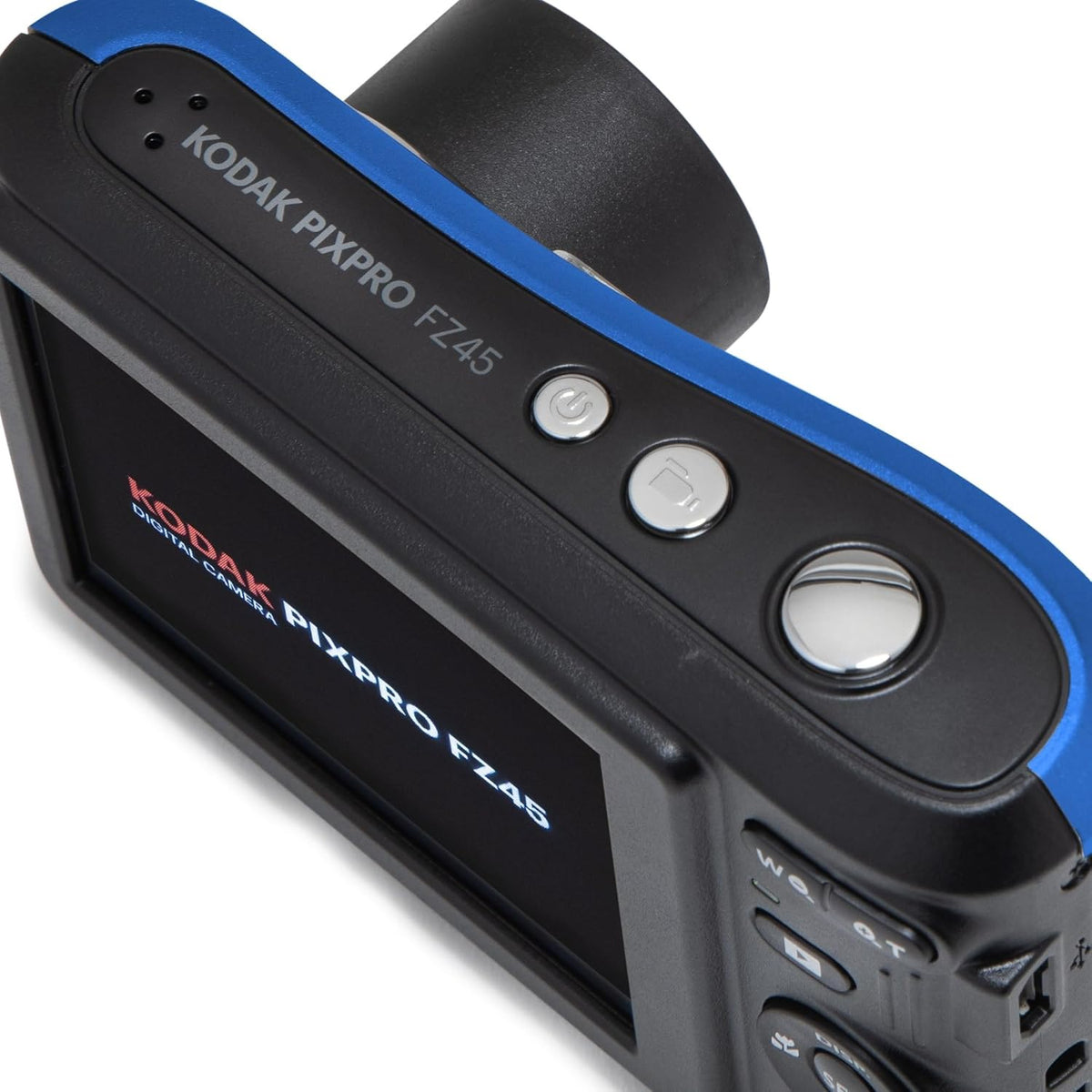 KODAK PIXPRO FZ45-BK Appareil photo digital 16 MP, grossissement optique 4x, grand angle 27 mm, vidéo Full HD 1080p, écran LCD 2,7 pouces, adapté à le vlogging (bleu).