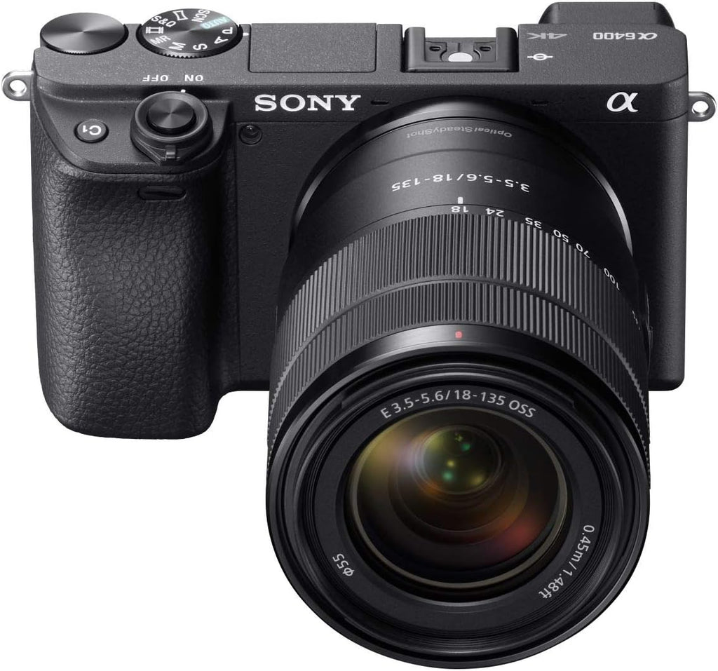 Appareil photo hybride Sony a6400 à objectifs interchangeables avec objectif 18-135 mm (– Noir)