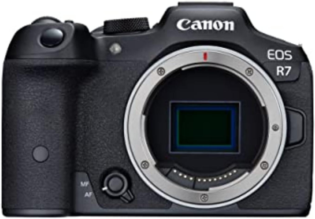 Appareil photo hybride Canon EOS R7 (boîtier nu) - Capteur CMOS APS-C 32,5 mégapixels - Vidéo 4K - Idéal pour les créateurs de contenu sportif et de vlogging - Noir – Présentation