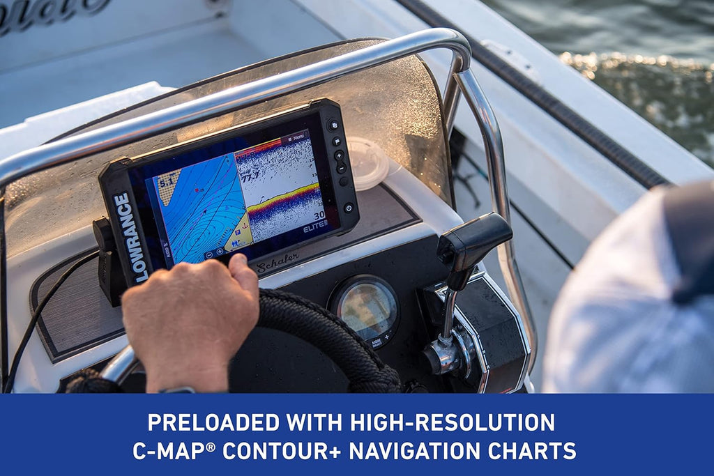 Sondeur Lowrance Elite FS 9 doté de sonde Active Imaging 3-en-1 et cartes C-MAP Contour+ préchargées (reconditionné)