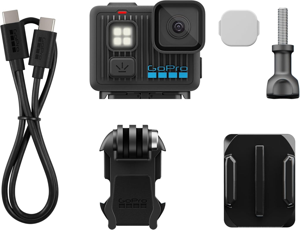 GoPro LIT Hero - Caméra d'action légère, compacte et étanche doté de lumière intégrée, vidéo Ultra HD 4K60, photos 12 MP, affichage tactile, stabilisation HyperSmooth