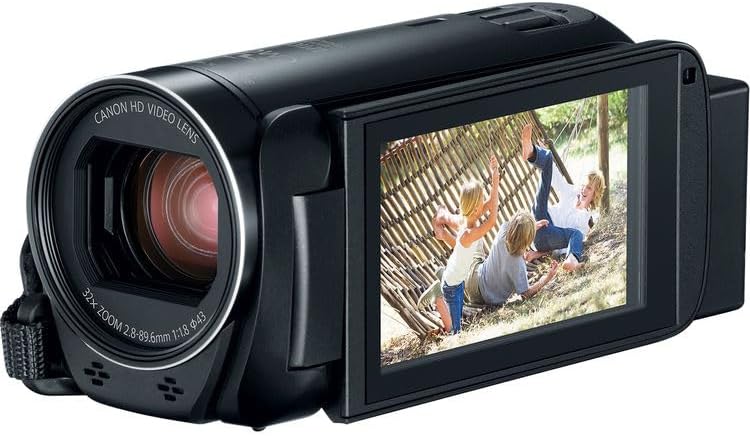 Caméscope Canon VIXIA HF R800 (noir) - Kit | Caméra vidéo HD doté de grossissement optique avancé 57x SuperRange et design léger | Idéal pour les voyages et l'enregistrement quotidien (1960C002) + carte de stockage 64 Go + étui