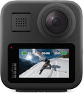 GoPro MAX — Caméra d'action étanche 360° + traditionnelle doté de affichage tactile, vidéo HD sphérique 5,6K30, photos 360° 16,6 MP, streaming en direct 1080p, stabilisation