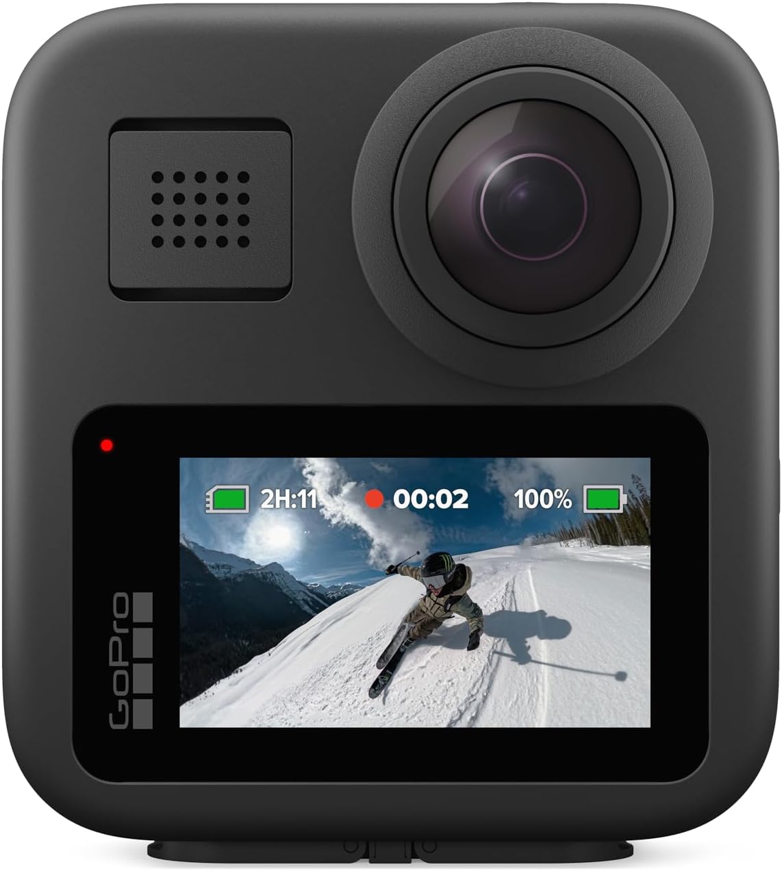 GoPro MAX — Caméra d'action étanche 360° + traditionnelle doté de affichage tactile, vidéo HD sphérique 5,6K30, photos 360° 16,6 MP, streaming en direct 1080p, stabilisation