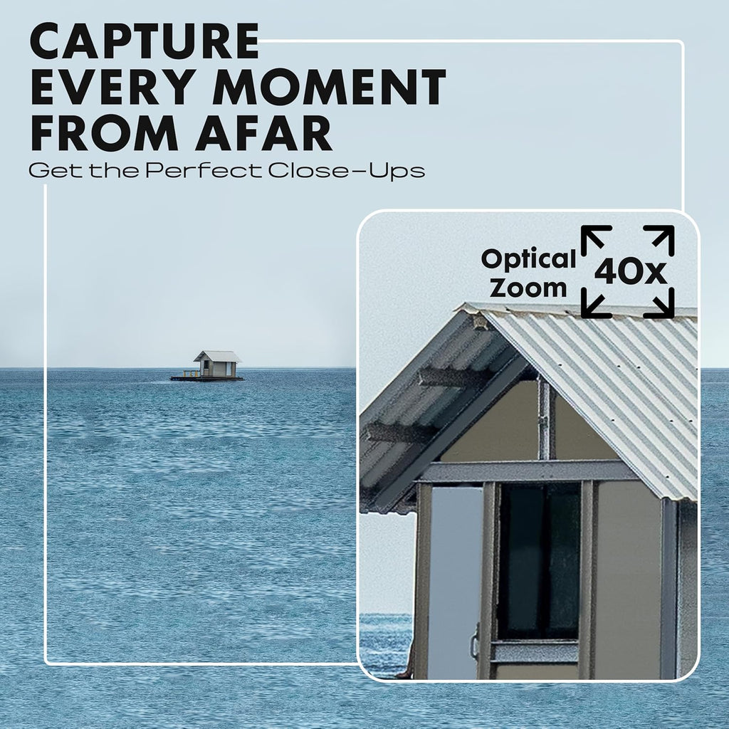 Appareil photo numérique Minolta MN40Z 20 MP – Zoom optique 40x, vidéo Full HD 1080p, écran LCD 3 pouces, Wi-Fi, détection des visages, des sourires et des clignements d'yeux - Noir