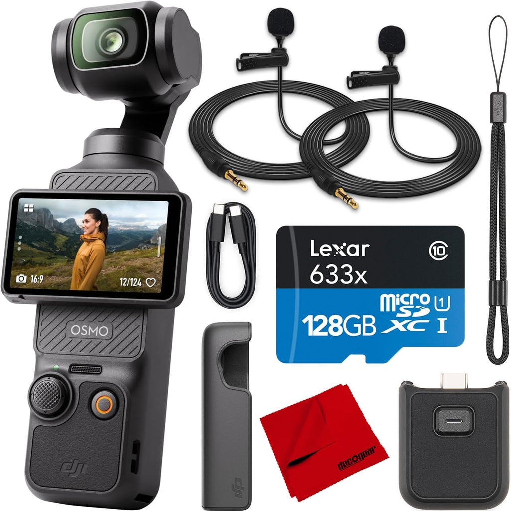 Caméra de vlogging DJI Osmo Pocket 3 doté de capteur CMOS 1 pouce, vidéo 4K/120 ips, stabilisation sur 3 axes, mise au point rapide, suivi du visage et des objets