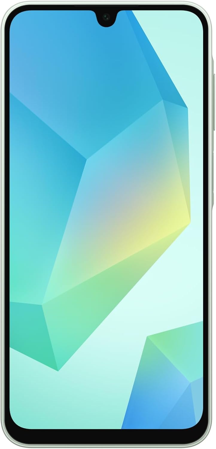 SAMSUNG Galaxy A16 4G LTE (128 Go + 4 Go) Modèle international SM-A165F/DS Débloqué d'usine 6,7 pouces Double SIM Double caméra 50 MP (Étui inclus) (Vert clair) – Présentation