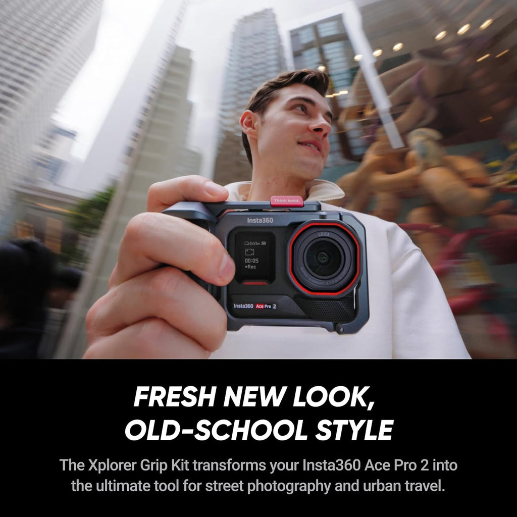 Kit Insta360 Ace Pro 2 Xplorer doté de double batterie - Caméra d'action étanche 8K, conçue en collaboration doté de Leica, capteur 1/1,3", double puce IA, performances exceptionnelles en basse lumière, son de qualité supérieure