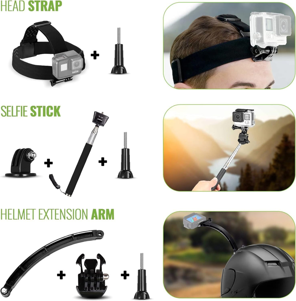 GoPro HERO11 (Go Pro Hero11) Mini Noire - Caméra d'action étanche doté de vidéo Ultra HD 5,3K, photos 24,7 MP, capteur 1/1,9", stabilisation + kit d'accessoires 50 en 1 + carte de stockage 64 Go + plus