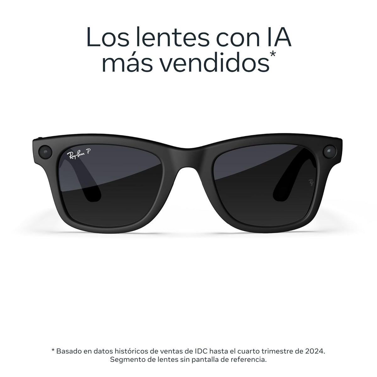 Ray-Ban Meta (1re génération) Wayfarer Noir mat | Lunettes intelligentes IA pour hommes et femmes — Appareil de prise de vue 12 MP, haut-parleurs à oreille ouverte, enregistrement vidéo