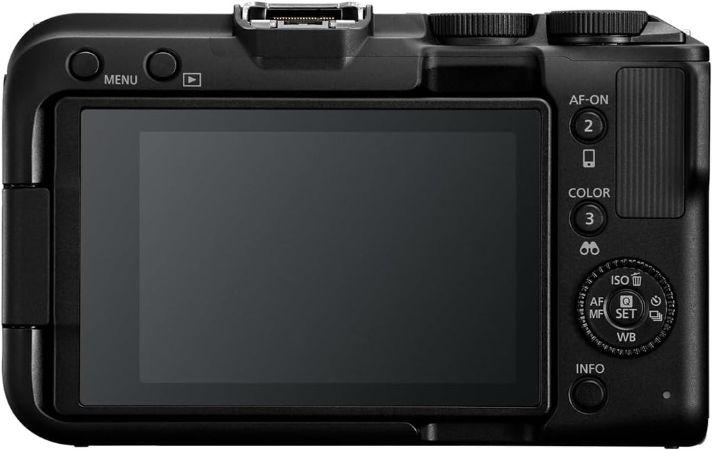 Appareil photo hybride Canon EOS R50 V doté de objectif RF-S 14-30 mm F4-6.3 IS STM PZ, capteur APS-C, 24,2 mégapixels, zoom ultra grand-angle, autofocus rapide, kit idéal pour le vlogging et le streaming en direct, noir.