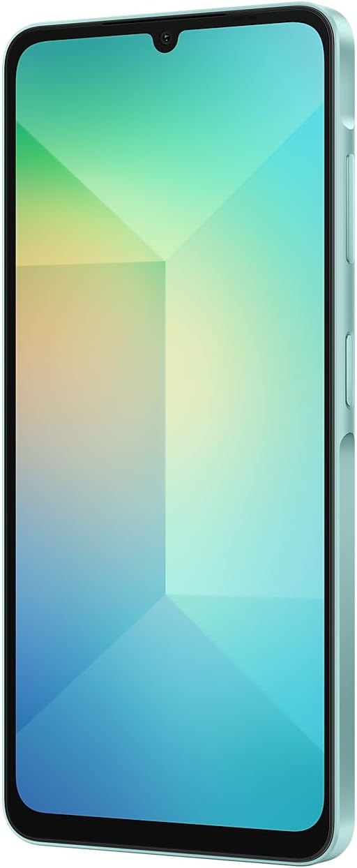 Samsung Galaxy A06 4G LTE (64 Go + 4 Go) Version latine SM-A065M/DS Débloqué d'usine 6,7 pouces Double SIM Double caméra 50 MP (Étui inclus) - (Vert clair) – Présentation