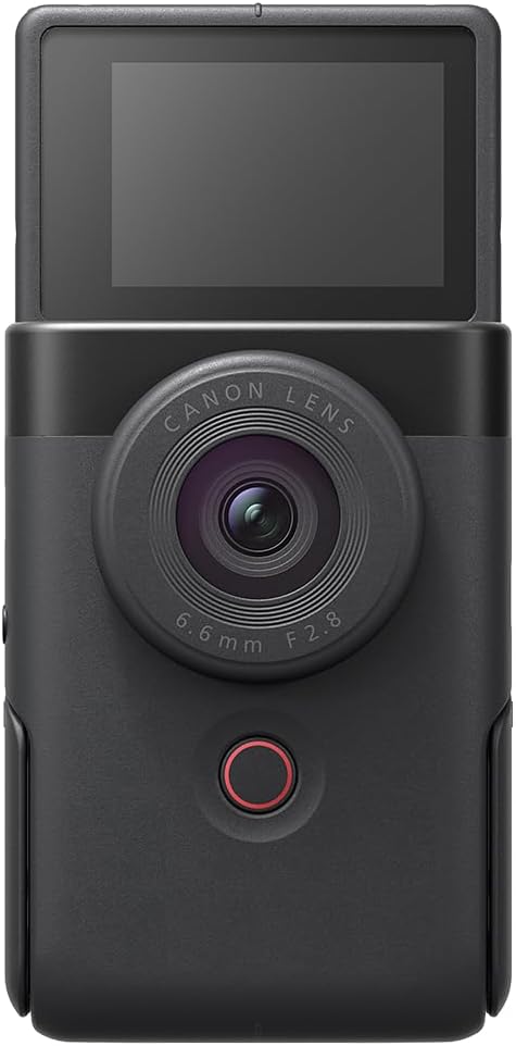 Canon PowerShot V10, appareil photo compact pour vlogging, capteur CMOS 1 pouce, streaming vidéo 4K, objectif zoom grand angle intégré, écran LCD orientable et micro stéréo, stabilisation d'image, studio de création dans votre poche, - Noir.