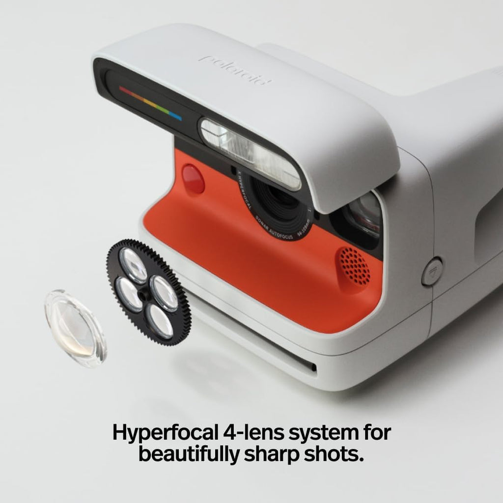 Appareil photo instantané Polaroid Flip + film couleur (16 photos incluses) - Noir (6565) - Système hyperfocal à 4 objectifs, autofocus sonar et analyse de la lumière avec application compagnon Bluetooth – Présentation