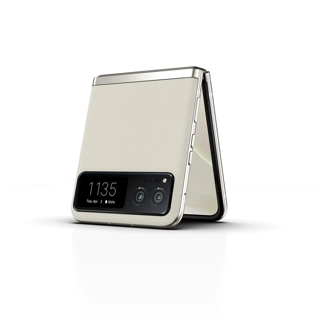 Motorola Razr | 2023 | Débloqué | Conçu pour les États-Unis | 8 Go/128 Go | Appareil photo 32 Mpx | Crème vanille | 73,95 x 170,82 x 7,35 mm – Présentation