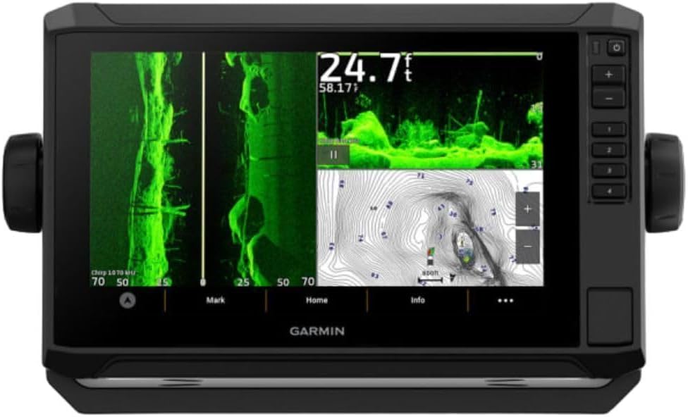 Garmin ECHOMAP UHD2 93sv doté de sonde GT56, traceur de cartes à affichage tactile 9 pouces, Garmin Navionics+ US Inland