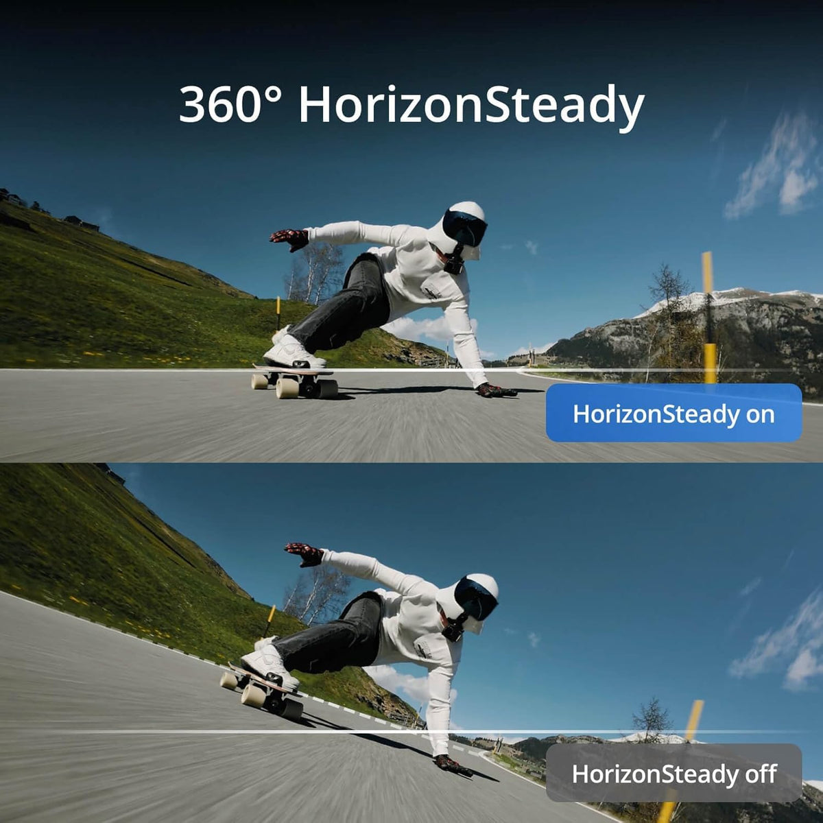 DJI Osmo Action 4 Essential Combo : Caméra d'action étanche 4K/120 ips doté de capteur 1/1,3 pouce, qualité d'image exceptionnelle en basse lumière, rendu des couleurs 10 bits et D-Log M, autonomie de 160 minutes en extérieur.