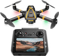 Drone GPS avec caméra 4K EIS pour toute la famille, drone radiocommandé avec écran HD 4,5 pouces sur la télécommande, retour automatique, 2 batteries pour 45 min de vol, transmission longue portée, modes vol circulaire et suivi