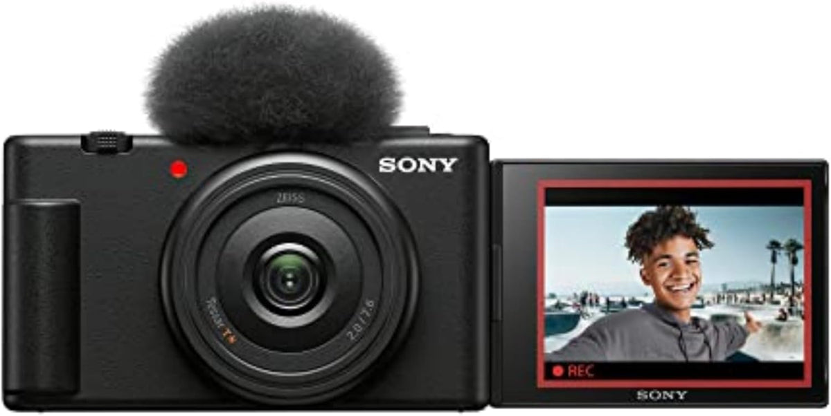 Caméra Sony ZV-1F pour vlogs, adaptée à les créateurs de contenu et les vlogueurs (– Noire).
