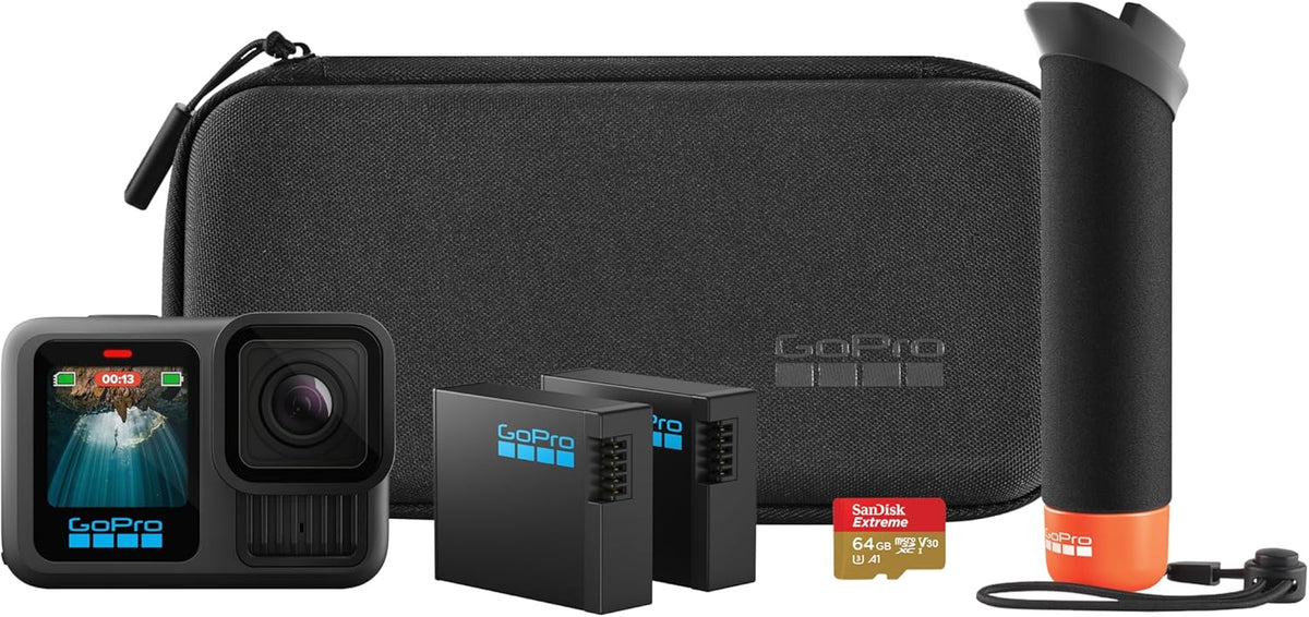 Caméra d'action étanche noire doté de vidéo 5,3K60, photo 27 MP, compatible doté de les objectifs de la série HB