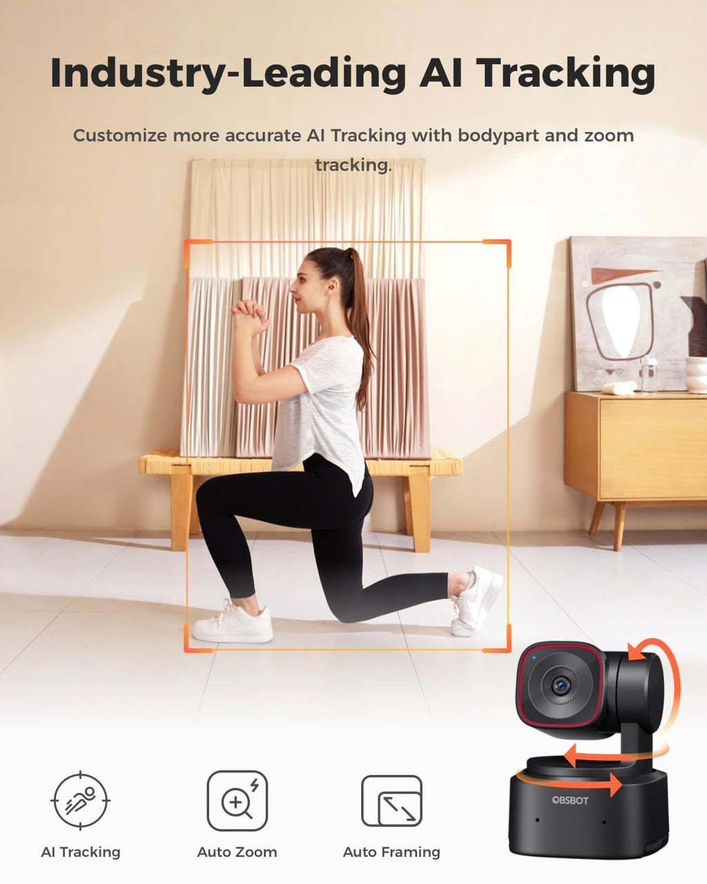 Webcam OBSBOT Tiny 2 Lite 4K - Suivi IA et contrôle gestuel – Présentation