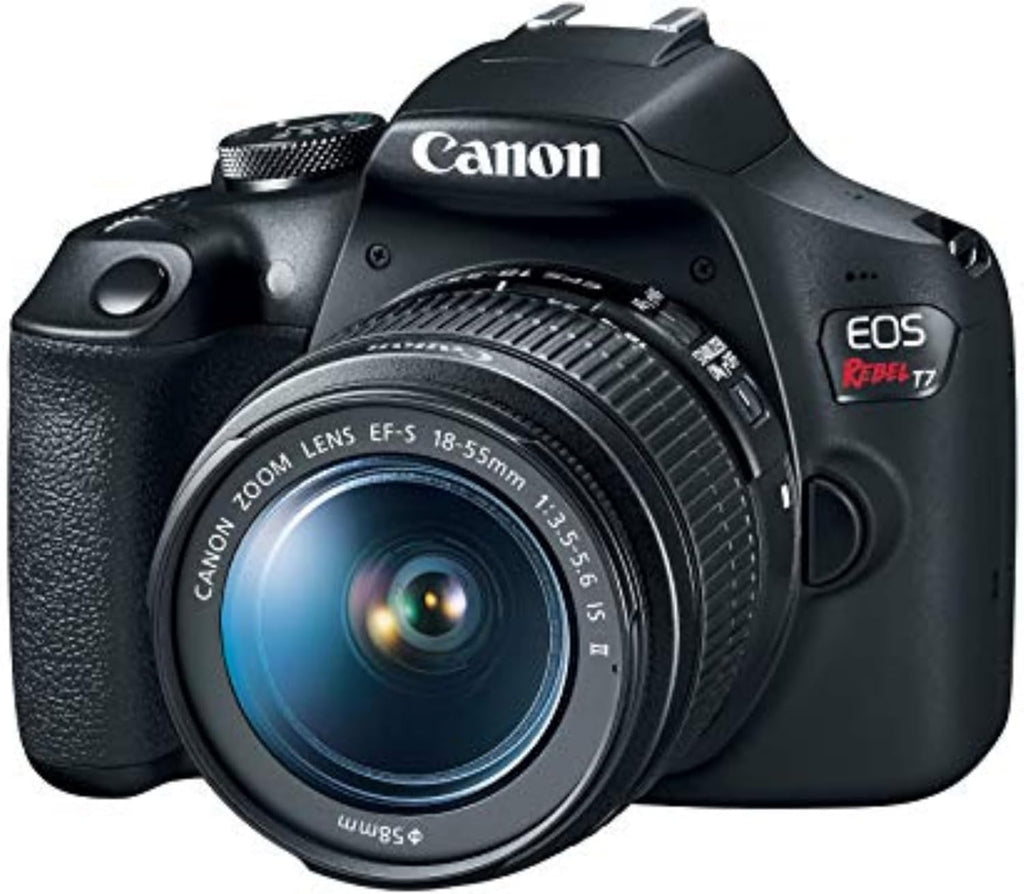 Reflex numérique Canon EOS Rebel T7 doté de objectif 18-55 mm | Wi-Fi intégré | Capteur CMOS 24,1 MP | Processeur d'image DIGIC 4+ et vidéos Full HD