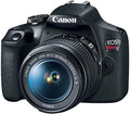 Reflex numérique Canon EOS Rebel T7 doté de objectif 18-55 mm | Wi-Fi intégré | Capteur CMOS 24,1 MP | Processeur d'image DIGIC 4+ et vidéos Full HD