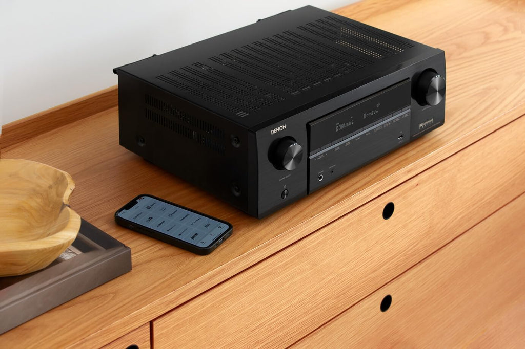Amplificateur stéréo AV 7.2 canaux Denon AVR-X1800H - 80 W/canal, diffusion sans fil via HEOS WiFi et Bluetooth intégrés, compatible Dolby Vision, HDR10+, HDR dynamique et systèmes domotiques – Présentation
