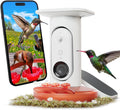 Mangeoire solaire intelligente Birdbuddy Pro pour colibris doté de caméra - Identification des oiseaux par IA, vidéo 2K, photos 5 MP, cadeau à suspendre en extérieur pour l'observation des oiseaux