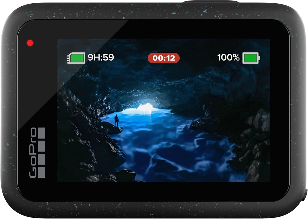 GoPro Hero12 Black - Pack e-commerce - Caméra sportive résistant à l’eau doté de vidéo Ultra HD 5,3K60, photos 27 MP, HDR, capteur d'image 1/1,9", streaming en direct, stabilisation webcam