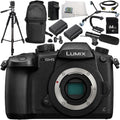Appareil photo digital hybride Panasonic Lumix DC-GH5 Micro 4/3 : kit de 13 accessoires – incluant une carte de stockage SD de 64 Go et plus – Version internationale (sans garantie)