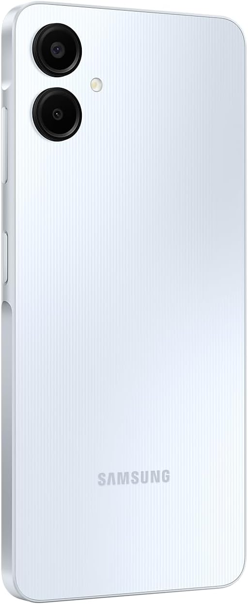 Samsung Galaxy A06 4G LTE (64 Go + 4 Go) Version latine SM-A065M/DS Débloqué d'usine 6,7 pouces Double SIM Double caméra 50 MP (Étui inclus) - (Bleu clair) – Présentation