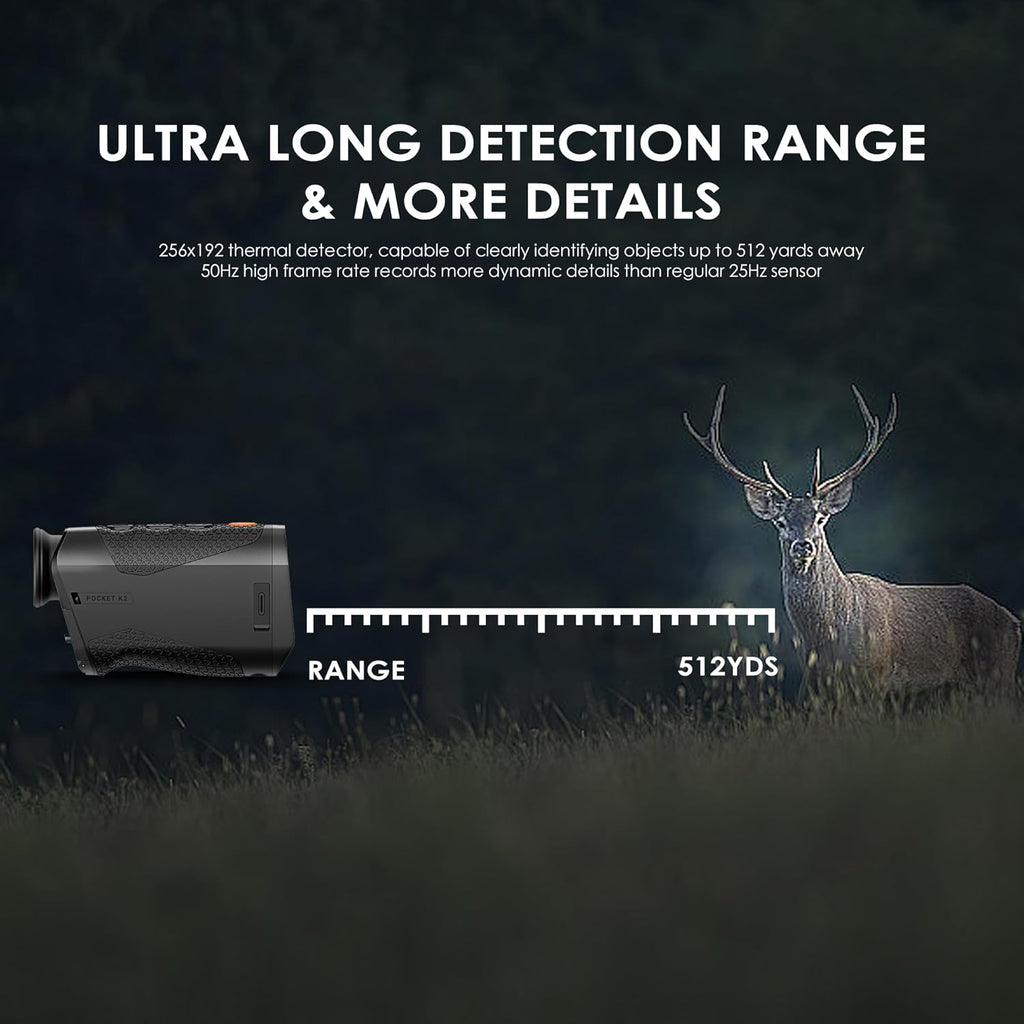 Monoculaire thermique portable RIX Pocket K2 pour la chasse, résolution 256x192 (50 Hz), Wi-Fi, vision nocturne – Présentation