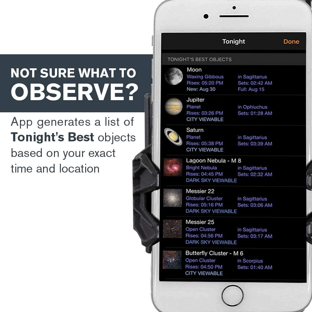 Lunette/télescope Celestron StarSense Explorer LT 80AZ doté de application intégrée – Lunette réfractrice 80 mm doté de station d'accueil pour smartphone et application StarSense – Compatible iPhone et Android – Facile à utiliser pour les utilisat…
