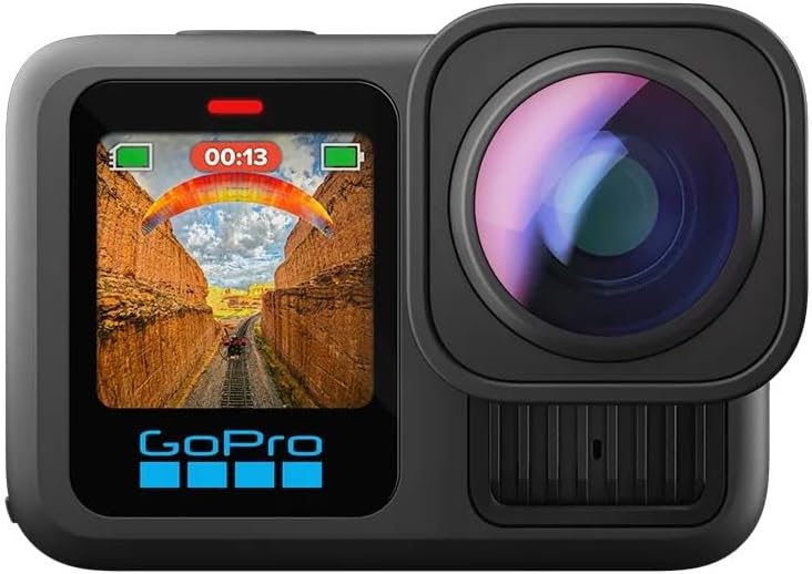 Kit caméra d'action GoPro HERO13 Black avec 3 batteries Enduro, double chargeur, carte microSD 64 Go et kit d'accessoires – Vidéo Ultra HD 5,3K, HyperSmooth 6.0, résistant à l’eau.