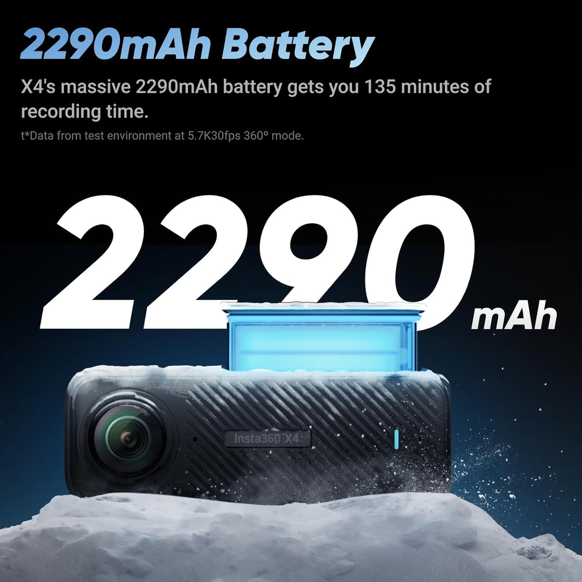 Pack Insta360 X4 Standard - Caméra sportive 360° 8K résistant à l’eau, vidéo grand angle 4K, effet perche à selfie invisible, protections d'objectif amovibles, autonomie de 135 min, montage IA, stabilisation