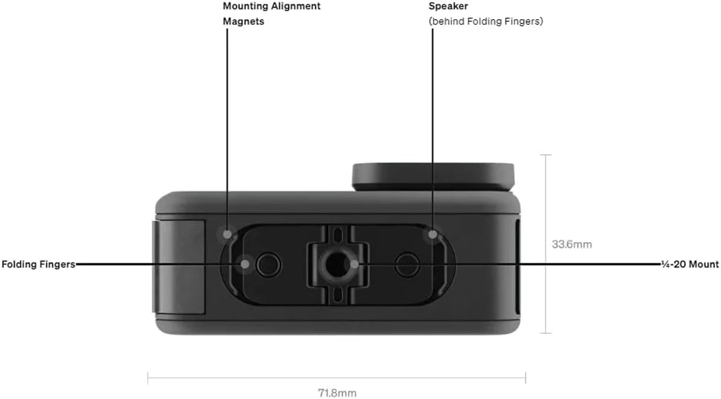 Caméra sportive - Noire résistant à l’eau doté de vidéo 5,3K60, photo 27 MP + compatible doté de les objectifs de la série HB