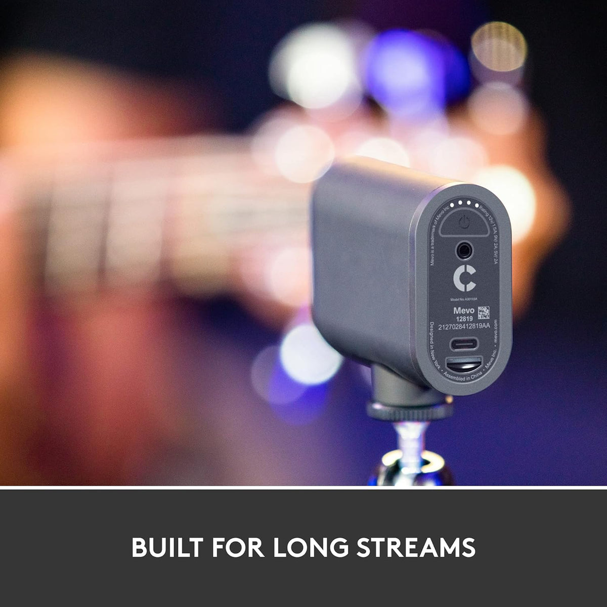 Logitech for Creators Mevo Start, caméra de streaming sans fil, qualité vidéo HD 1080p, contrôle intelligent via application, streaming en direct via LTE ou Wi-Fi - Noir