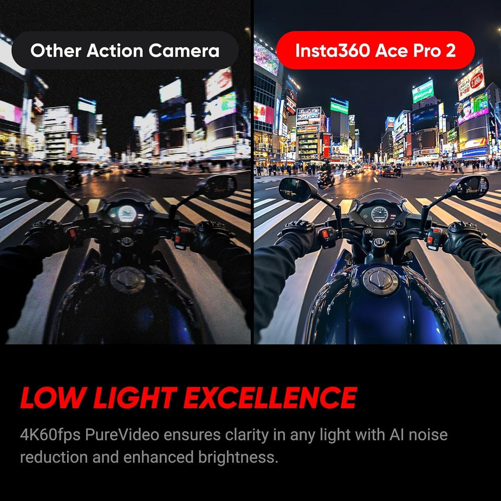 Pack Insta360 Ace Pro 2 Dual Battery Xplorer - Caméra sportive résistant à l’eau 8K conçue en collaboration doté de Leica, capteur 1/1,3", 8K 30 ips, 4K 60 ips, écran orientable 2,5", réduction du bruit par IA