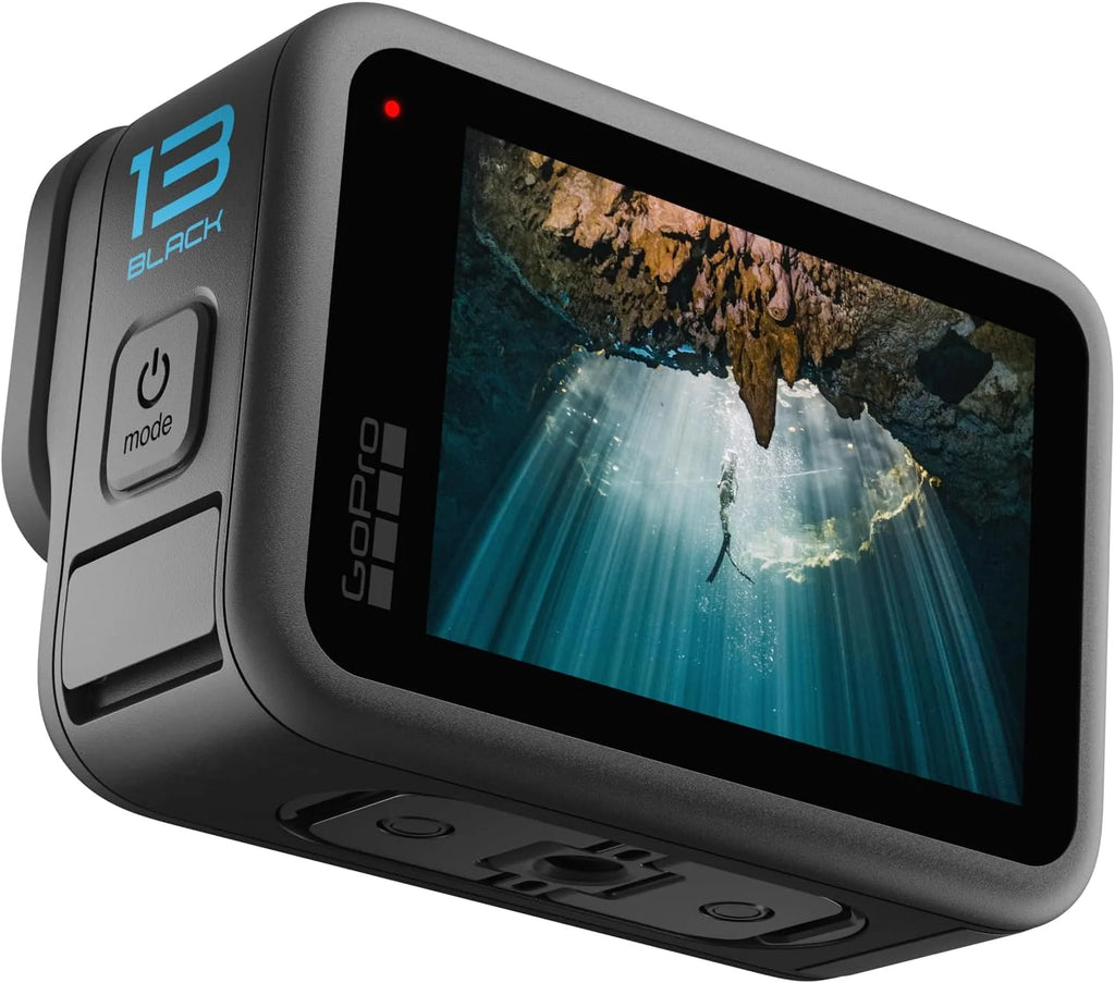 Caméra sportive - Noire résistant à l’eau doté de vidéo 5,3K60, photo 27 MP + compatible doté de les objectifs de la série HB