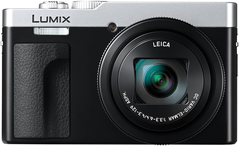 Appareil photo compact Panasonic LUMIX ZS99, adapté à les voyages, doté de zoom 30x, objectif 24-720 mm et vidéo/photo 4K. Parfait pour les voyages et les concerts. DC-ZS99