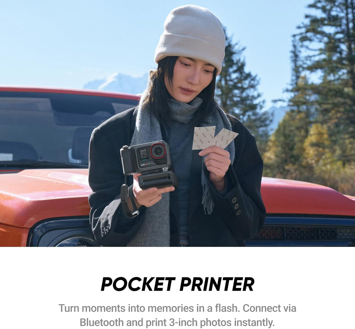 Kit Insta360 Ace Pro 2 Flash Print - Caméra sportive résistant à l’eau 8K conçue en collaboration avec Leica, capteur 1/1,3", double puce IA, performances exceptionnelles en basse lumière, kit Xplorer Grip Pro pour la photographie de rue