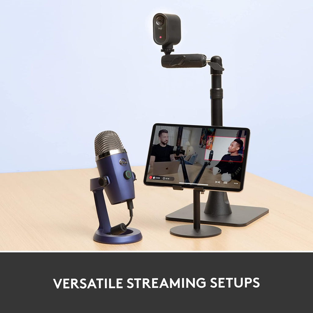 Logitech for Creators Mevo Start, caméra de streaming sans fil, qualité vidéo HD 1080p, contrôle intelligent via application, streaming en direct via LTE ou Wi-Fi - Noir