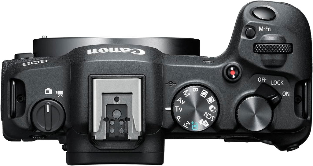 Boîtier d'appareil photo hybride Canon EOS R8, capteur CMOS plein format 24,2 mégapixels, vidéo 4K 60p, autofocus Dual Pixel II, appareil photo léger pour la création de contenu, la photographie et le vlogging, - Noir