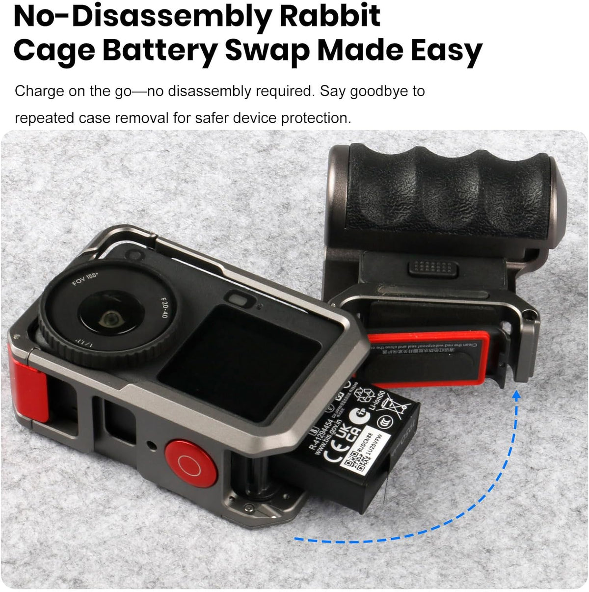 DJI Osmo Action 6 Essential Combo doté de poignée pour la photographie de rue. Caméra sportive doté de capteur carré 1/1,1″, ouverture variable de f/2.0 à f/4.0, enregistrement vidéo 8K, idéale pour une utilisation quotidienne.